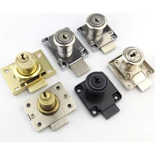 Office drawer lock old-fashioned clothier lock household cabinet lock extended double door lock file counter lock With key lock