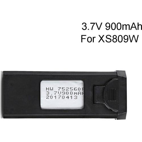 Original 3.7V 900mAh lipo battery For VISUO XS809 XS809W XS809HW Battery 30C Lipo Bettery 752560 3.7v Lithium battery for XS809