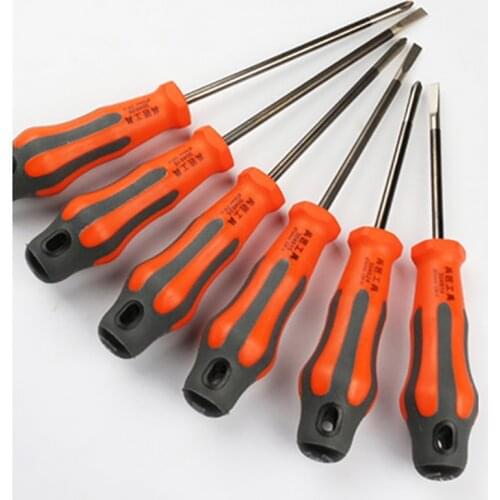 Chrome vanadium steel magnetic insulated slotted cross head screwdriver, used for electrician maintenance screwdriver