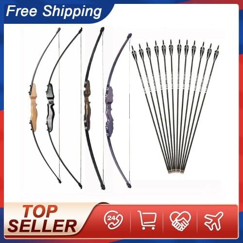 30/40 Pound Straight Bow 51 Inches Entry Bow and Arrow for Kids Children Youth Archery Hunting Shooting