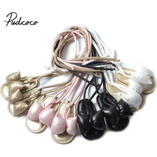 Baby Girl New Fashion Newborn Infant Infant Girls PU Leather Bandage Sandals Summer Shoes Bebes Sandals 4 colors 11-13 cm