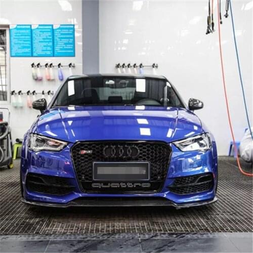 Sexy2021 14-20 Fit for Audi A3 / S3 Modified Rs3 Small Surround Carbon Fiber Front Side Skirt and Rear Lip Tail Spoiler
