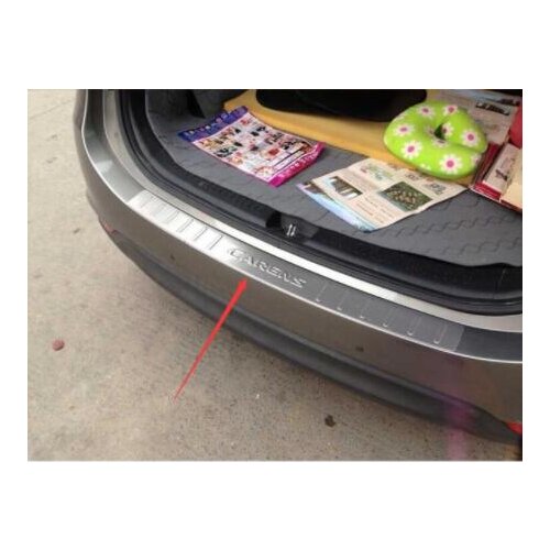 Car styling Stainless Steel Rear Bumper Protector Sill Trunk Tread Plate Trim For 2007-2013 kia carens