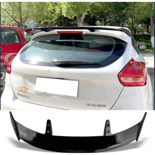 Trunk Spoiler Type TE Carbon Surface Car Rear Trunk Wing ABS Material Spoiler for Ford Focus Hatchback 2010 - 2020