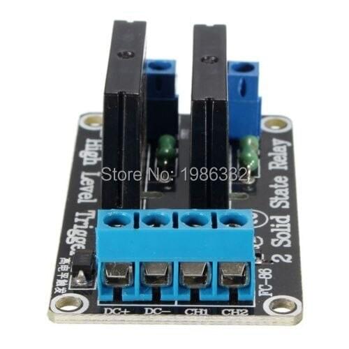 WS16 5V 2 Channel SSR G3MB-202P Solid State Voltage Relay High Level Signal Trigger Module 240V 2A + resistance fuse For Arduino