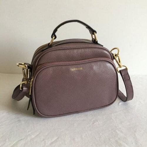 Famous Brand Women Leather Handbags Vintage Brand Designer Shoulder Bags High Quality Top Layer Cowhide Leather Corssbody Bags