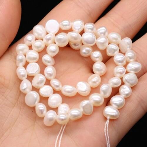 2021 New Natural Freshwater Horizontal Hole Double-sided Light Pearl for Women Jewelry Making Elegant Bracelet DIY Necklace