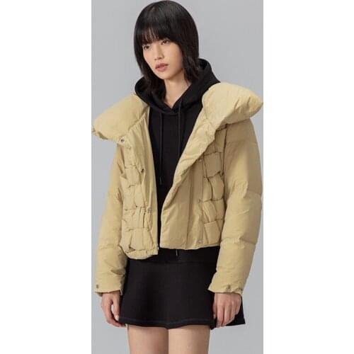 Winter Fashion Womens Establishment Design Down Coat Female Winter Pile Collar Thicker Warm Down Jacket Down Parkas Wy213