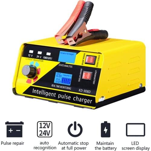 Car Battery Charger Machine Automatic Intelligent High Power Repairing Type Battery Charge Tool Car Goods