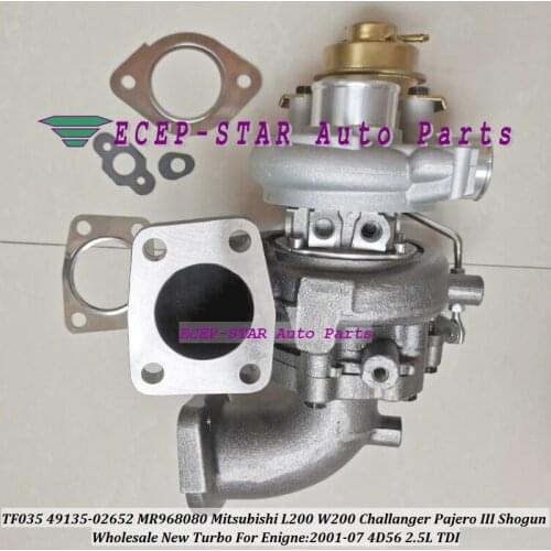 Free Ship TF035 VGT 49135-02652 49135 02652 MR968080 Turbo For Mitsubishi L200 02- Pajero III W200 Shogun 2001-07 4D56 2.5L TDI