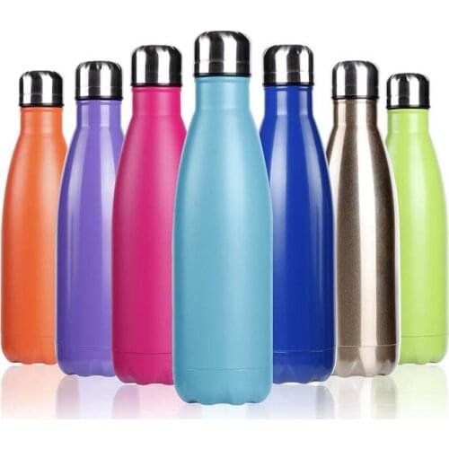 500ML Thermos Sports Bottle For Drinking Insulated Stainless Steel Water Bottle Outdoor Camping Hiking Cycling Vacuum Flask