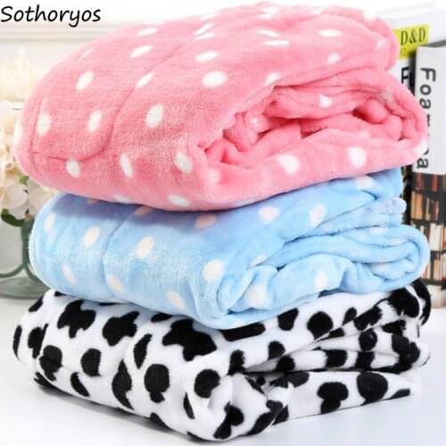 Sleep Bottom Women Polka Dot Autumn Winter Flannel Warm Soft Leisure Homewear Sleepawear Pajama Pants Loose Simple Couples New