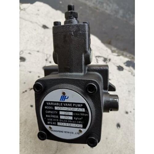 HP Vane pump VARIABLE VANE PUMP MODEL:VP-20FA3 CAPACITY:20e/min (1800rpm)