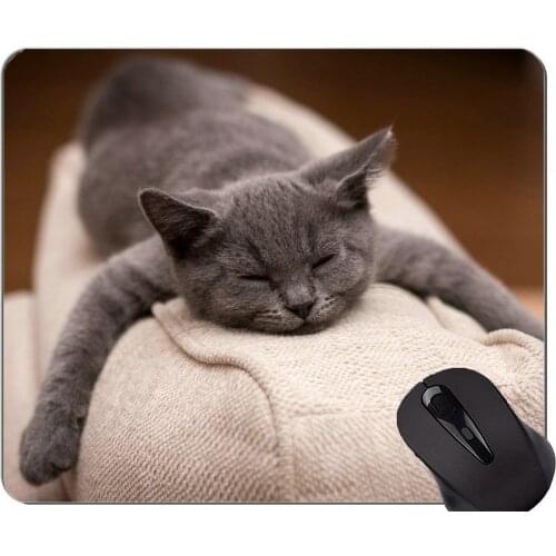 Mouse Pad with Stitched Edge,Cute animal cat Home Office Computer Accessories Mousepads