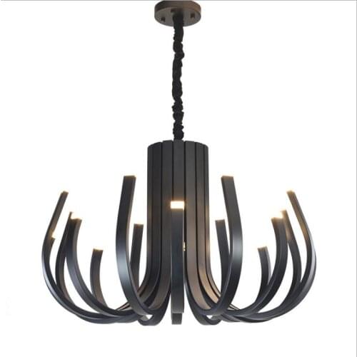 Post-modern creative personality golden chandelier designer Nordic model room living room dining room light in the bedroom led