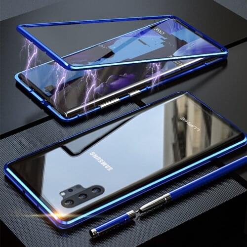 Magnetic Case For Samsung A10 A20 A30 A40 A50 A70 Glass Case Galaxy S10 S8 S9 S20 Cover Note 8 9 10 PLUS M10 M20 M30 Case Fundas