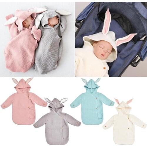 Cartoon Winter Baby Infant Rabbit Ear Sleeping Bag Stroller Blanket for Newborn Compliance with Ergonomic Design Comfort