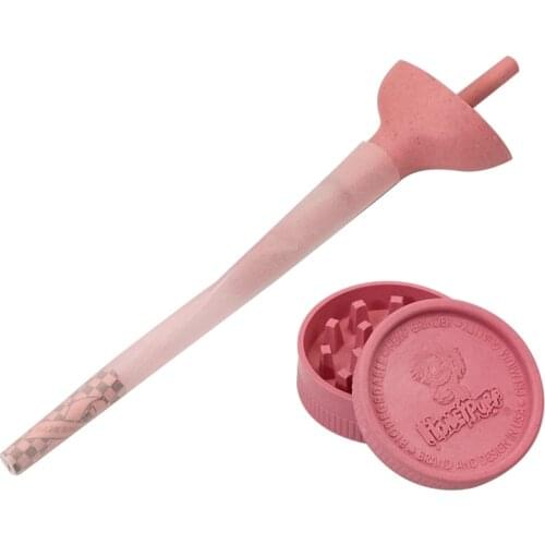 HONEYPUFF Smoke Kit Eco Biodegradable Grinder + Rolling Cone Small Funnel + King Size Rolling Papers Tools