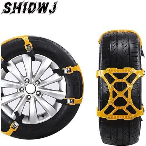 New Car Chain Thickened Rubber Non-slip Tire Chain for SUV Off-road Vehicles in Winter Snow Mud Roadway Safety Tire Snow Chains
