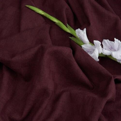 New Flax material Thickened yarn dyed fabric in autumn and winter fabrics High-end dresses clothes tissu