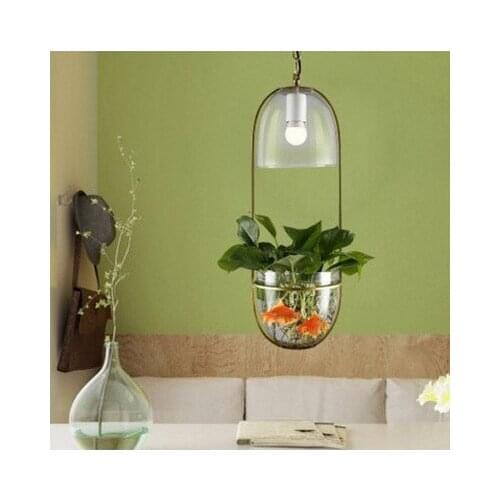 Pendant lights plants lamps Modern minimalist garden ecological restaurant creative Cafe bedside water glass TA10198