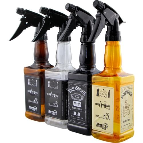 500ML High Capacity Wine Bottle Shape Comfortable To Grip Barber Haircut Professional Accessories Spray Bottle Oil Sprayer Can