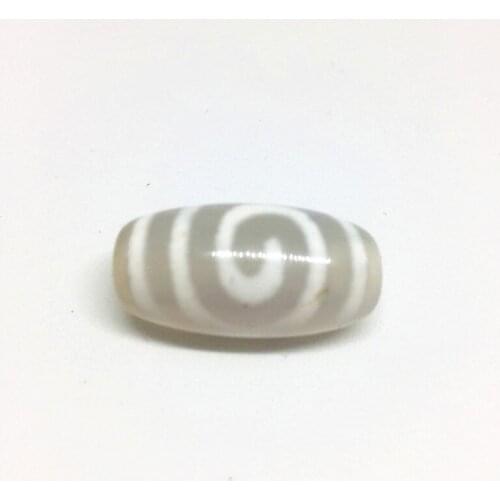 Rare Patterns Spiral 11mm*24mm White Color Natural Agate Amulet Tibetan Dzi Beads for Bracelet DIY Jewelry Making