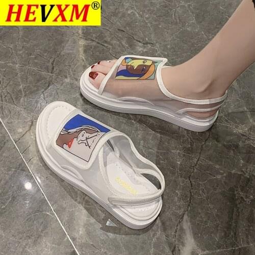 2021 Women Sandals Female Shoes Woman Summer Wedge Comfortable Sandals Ladies Slip-on Flat Sandals Women Sandalias