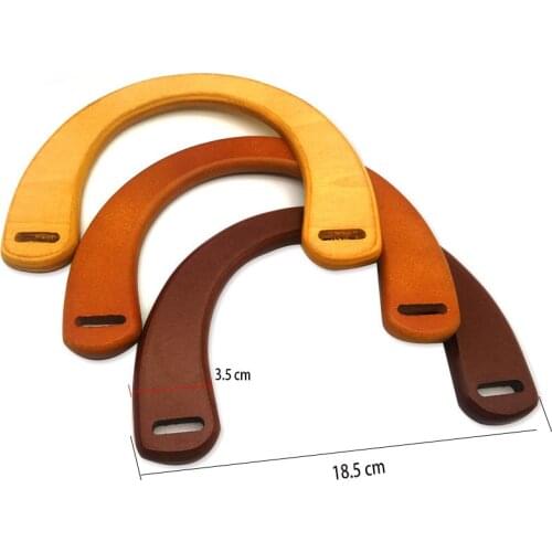 Wooden Handle Replacement DIY Handbag Purse Frame Bag Accessories Handles