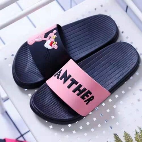 Women Cute Cartoon Pink Summer Slippers Comfortable Female Indoor Home Non-slip Slippers Casual Outdoor Beach Slides