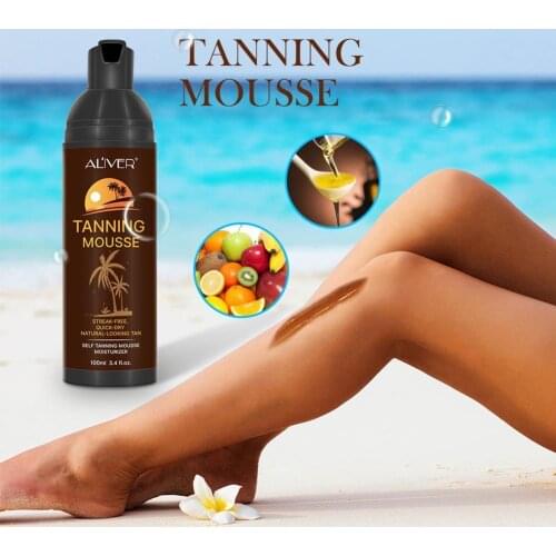 Body Self Tanners Cream Tanning Mousse For Bronzer Nourishing Makeup Face Care Solarium Skin Body Skin Block Cream Sun Medi E9Q4