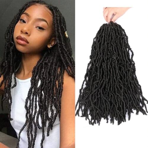 Aidaiya Faux Locs Crochet Hair 21Stands Nu Locs Crochet Braids Curly Goddess Locs Crochet Braiding Hair Dreadlock Extensions