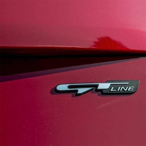 1-20pcs GT Line Emblem Logo Sticker For Peugeot 307 407 206 308 508 3008 2008 For Kia Soul Sportage Stinger Ceed Rio Car Styling