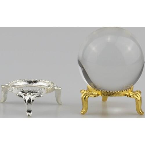 2pcs Metal Display Stand for Crystal Glass Lens Ball Divination Photography Lensball Base Stone Egg Pedestal Sphere Globe Holder