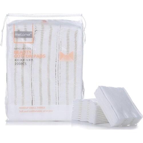 200 Pieces Double Side Thickened Cosmetic Cotton Three-Layer Makeup Remover Cotton Pads Face Cleaning Nail Wipes E1061