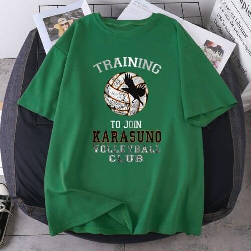 2021 Retro Anime Haikyuu Tshirts Purple Streetwear Womens T Shirts Print O-Neck Outdoor Bodybuilding Tees Tops Poleras Female