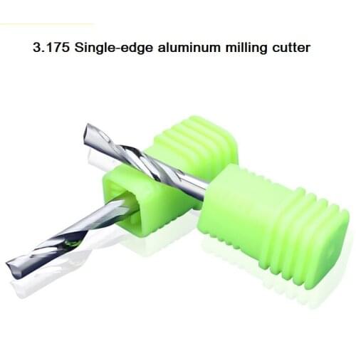 3.175 single-edged aluminum high-gloss milling cutter engraving machine alloy CNC computer processing tool