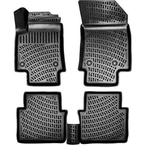 3D Car Floor Mat Black 4 cm Raised Borders For Vw Golf 5 2003-2008 Perfect Fit Odorless Allergy Free Easy to Clean