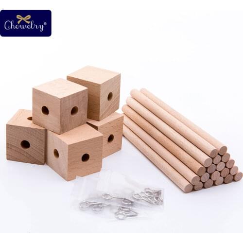 5 Set Mobile Baby Hanger Baby Mobile Rattle Mobile Toys Wooden Beads Crib Hanger Wind Chimes Bell Nordic Baby Room Decor Props