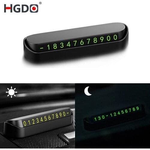Car Temporary Parking Card Phone Number Card Night Luminous Telephone Numbers Card Sticker Car Parking Card Plate Suckers
