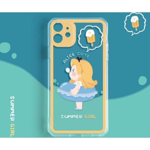 ASINA TPU Case For iPhone 11 12 Pro XR XS Max Soft Transparent Couple Cover For iPhone 6 7 8 Plus SE 2020 Cartoon Clear Cases