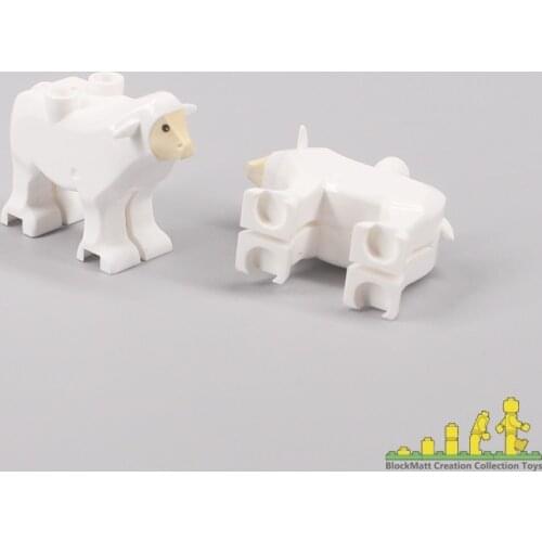 Sheep Animals Building Blocks Brick Horse Crocodile Gorilla Tiger Kids Toys Animal Lockings Figures Assemble