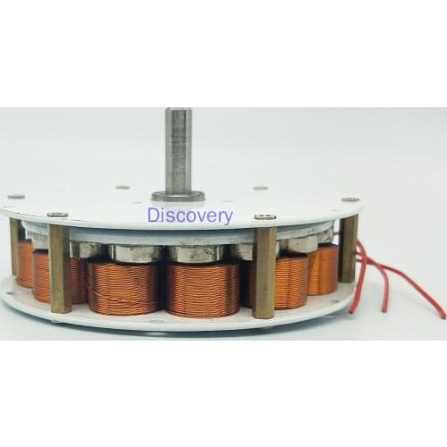 80w-100w Mini Disc Generator Iron Core Generator Strong Magnetic Low Speed Multi-pole Three-phase Ac Generator