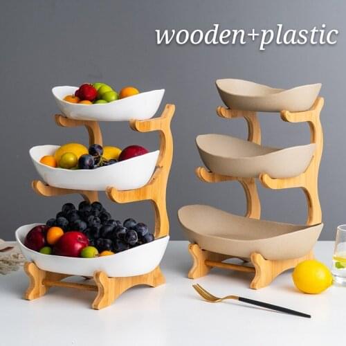 Living Room Home Plastic Three-layer Fruit Plate Snack Plate Creative Modern Dried Fruit Fruit Basket Candy Dish