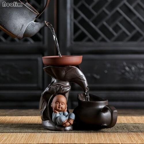 NOOLIM Zen Little Monk Purple Clay Tea Leak Filter Personality Strainer Creative Teahouse Tools Tea Ceremony Accessories