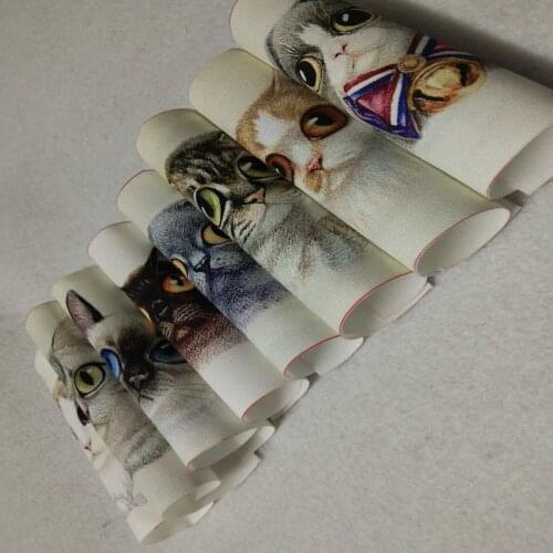 Digital Printing 8pcs 11x11cm Cotton Canvas viaPhil Brand Zakka Vivid 8 Catoon Cats Cotton Fabric Patchwork DIY Sewing Decor