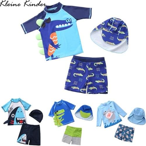 Baby Boy Swimsuit Crocodile Shark Print Swimwear and Swimming Trunks for Boys Summer Bath Suit Swimming Suit Boy Rash Guard Kids