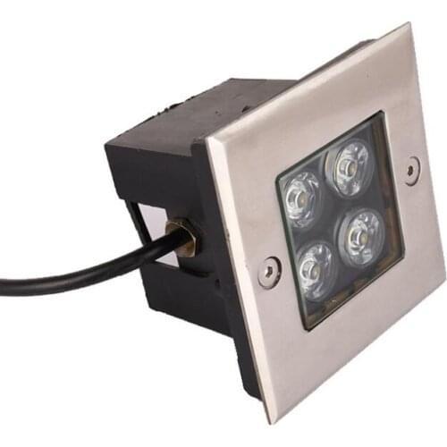 AC85V-265V square 4W Buried Lamp Inground Lighting Outdoor LED Underground Lamp Light DC12V Garden Light