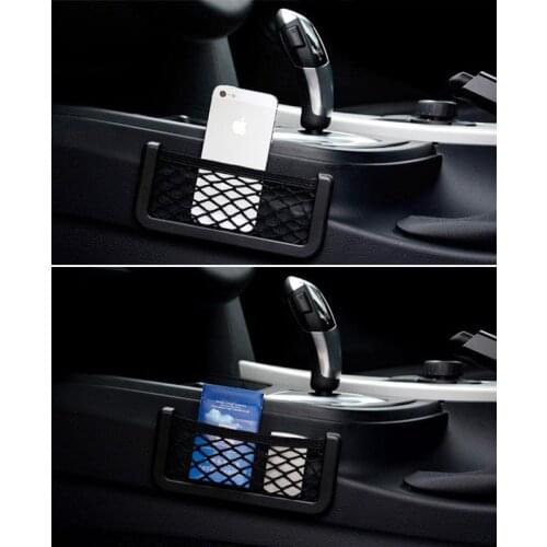 LEEPEE Car Organizer Holder Adhesive Visor Universal Car Net Organizer Small Debris Phone Pocket Cigarette Storage