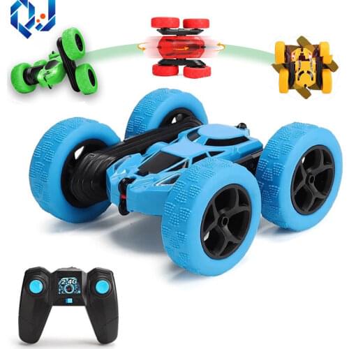LSRC New 1/18 RC Car 360 Degree Roll Double Sided Stunt Car High Speed Rotating Toy Car Cool Headlight Childrens Toy Car